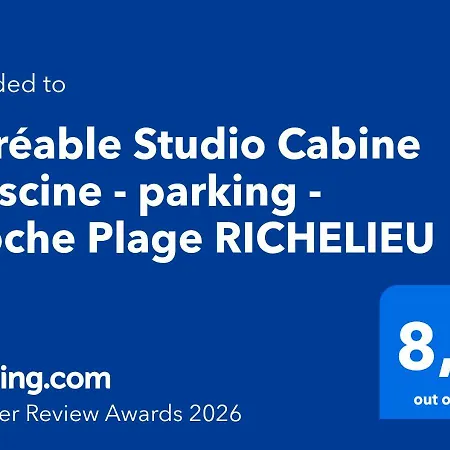 - Piscine - Parking - Proche Richelieu Apartamento *